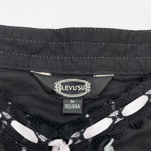 Levu'su Dress Womens Medium Floral Coquette Milkmaid Feminine Ruffled Bohemian - Picture 8 of 10